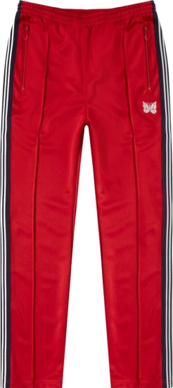 Needles Red And Navy Stripe Trackpants