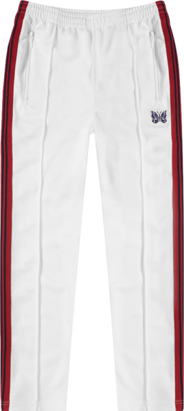 Needles White And Red Side Stripe Trackpants