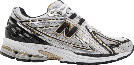 New Balance 1960r White Black And Gold Sneakers