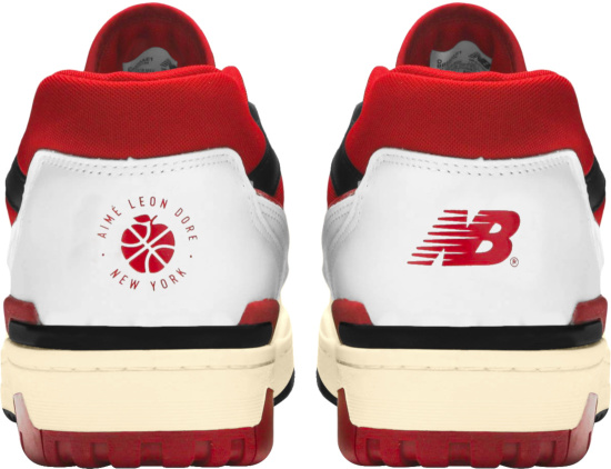New Balance X Aime Leon Dore White Red And Black Sneakers