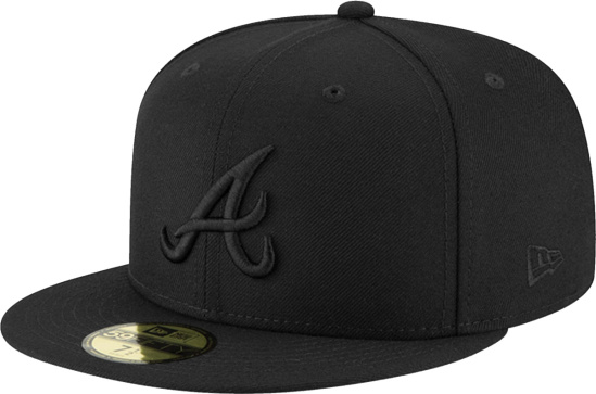 New Era Atlanta Braves All Black Fitted Hat