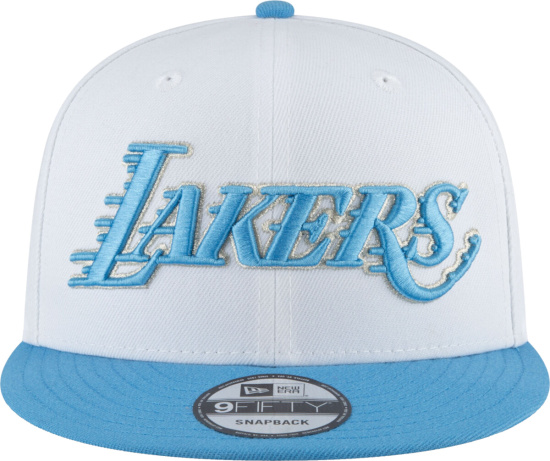 New Era La Lakers White Light Blue Snapback
