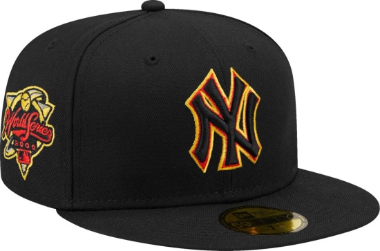 New Era Nyy Black Yellow And Red Side Patch 59fifty