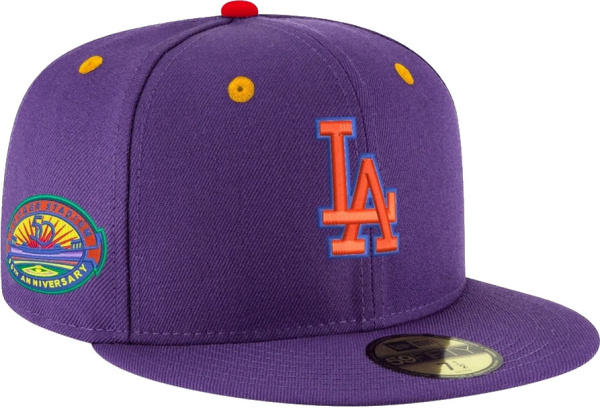 New Era Purple And Orange La Dodgers Roygbiv Fitted Hat