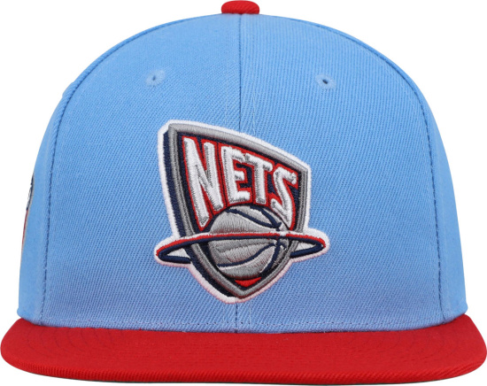 New Jersey Nets Light Blue And Red Snapback Hat