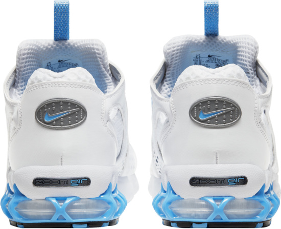 Nike Air Zoom Spiridon Cage 2 White And Light Blue Sneakers