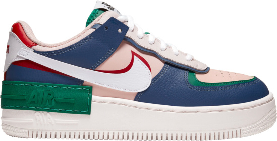 air force 1 pink blue green