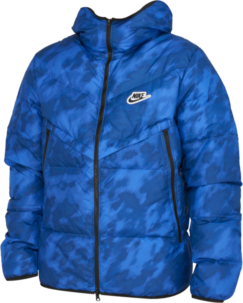 Nike Blue Leopard Print Puffer Jacket | Incorporated Style