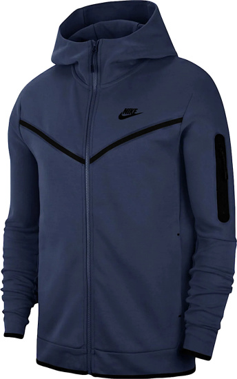 Nike Sportswear Tech Midnight Navy Zip Fleece Hoodie | INC STYLE