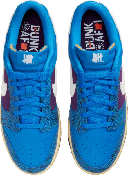 Nike Air Force 1 Low Blue Snakeskin And Purple Sneakers