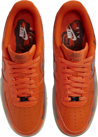 Nike Air Force 1 Low Orange Skeleton Print