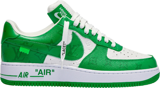Nike Air Force 1 Low X Louis Vuitton Green Monogram Sneakers