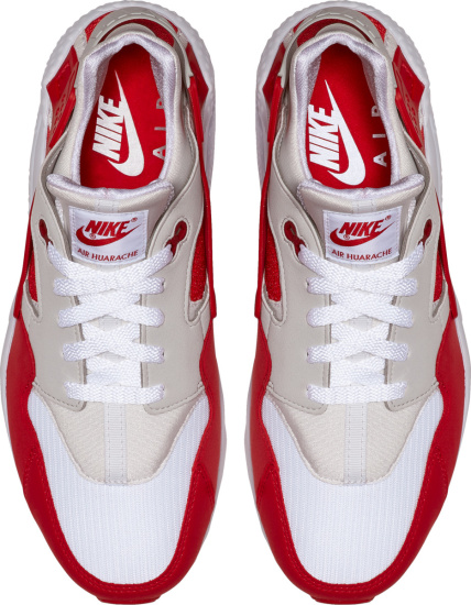 Nike Air White And Red Lower Chunky Sole Sneakers