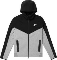 Nike Black And Grey Windrunner Zip Hoodie Fb7921 064