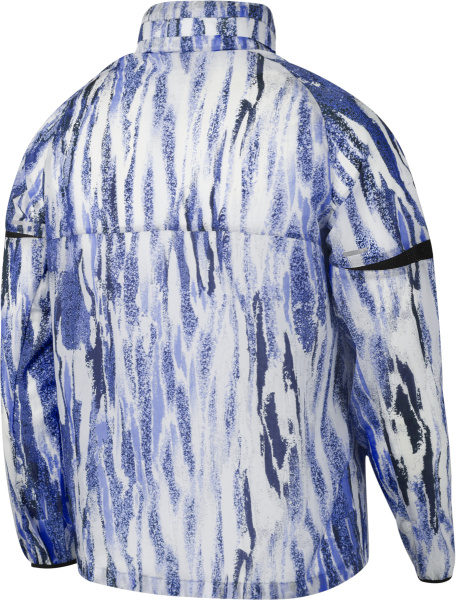 Nike Blue And White Abstract Printed Windrunner Wild Jacket