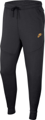 Nike Dark Grey And Gold Logo Sportswear Tech Fleece Joggers Dv0538 074