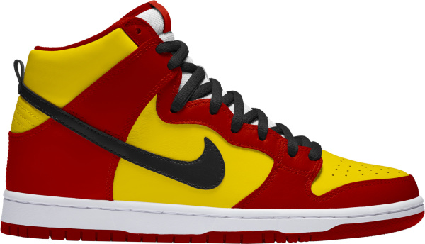 Nike Dunk High Red And Yellow Orchard Street