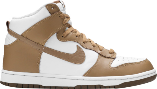 Nike Dunk High White And Brown Kelp Ostrich Pack Sneakers 317982 108