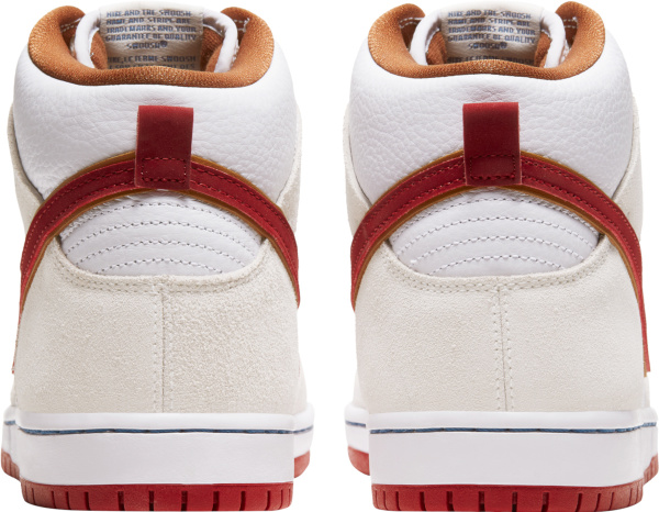 Nike Dunk High White Beige And Dark Red Sneakers