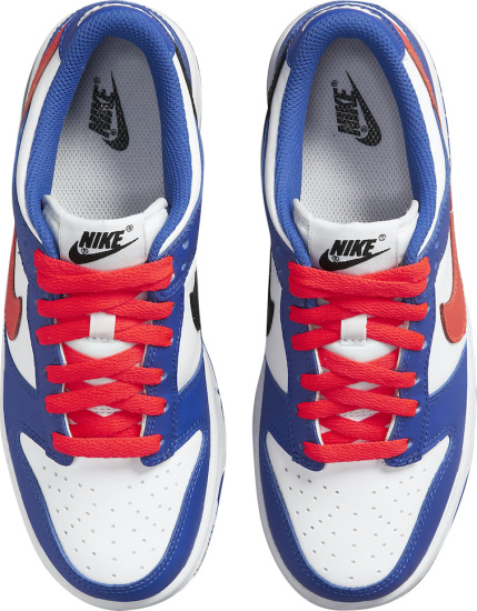 Nike Dunk Low White Blue And Orange Sneakers