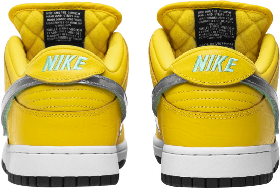 Nike Dunk Low X Diamond Yellow And Silver Sneakers