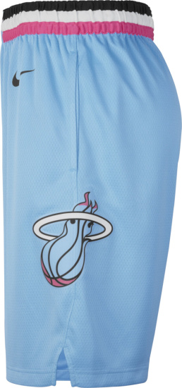 Nike Miami Heat Light Blue 'ViceWave' Shorts | INC STYLE
