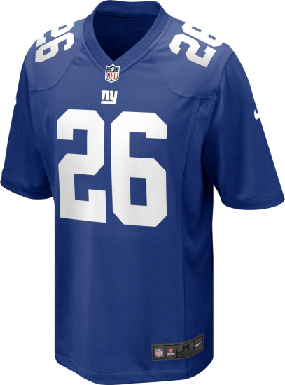 Nike New York Giants Blue Sequon Barkely Home Jersey