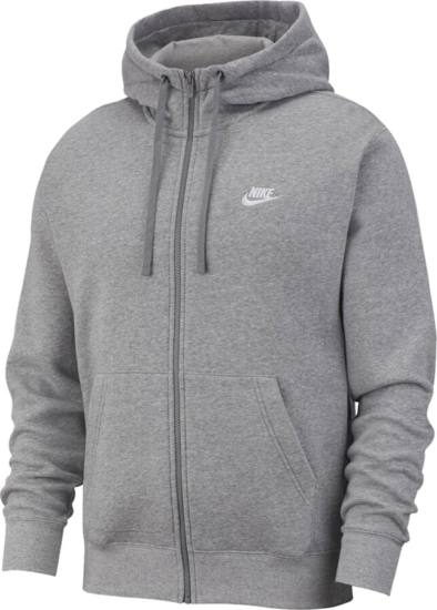 Nike Grey 'Sportswear Club' Zip Hoodie | INC STYLE