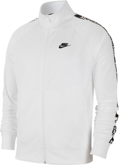 Nike Sportswear White JDI-Stripe Track Jacket | INC STYLE