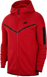 Nike Sportswear Red Tech Zip Hoodie Cu4489 657