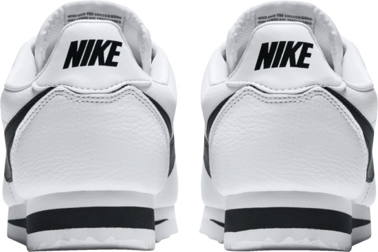 Nike White Black Cortez Leather Sneakers