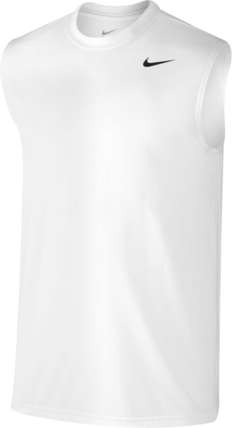 Nike White Dri Fit Legend Sleeveless T Shirt