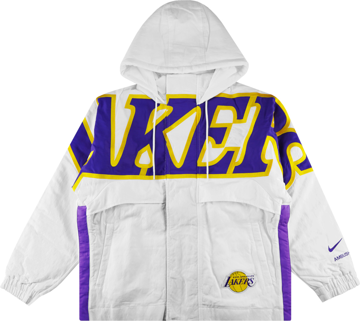 Nike x Ambush White L.A. Lakers Jacket | Incorporated Style