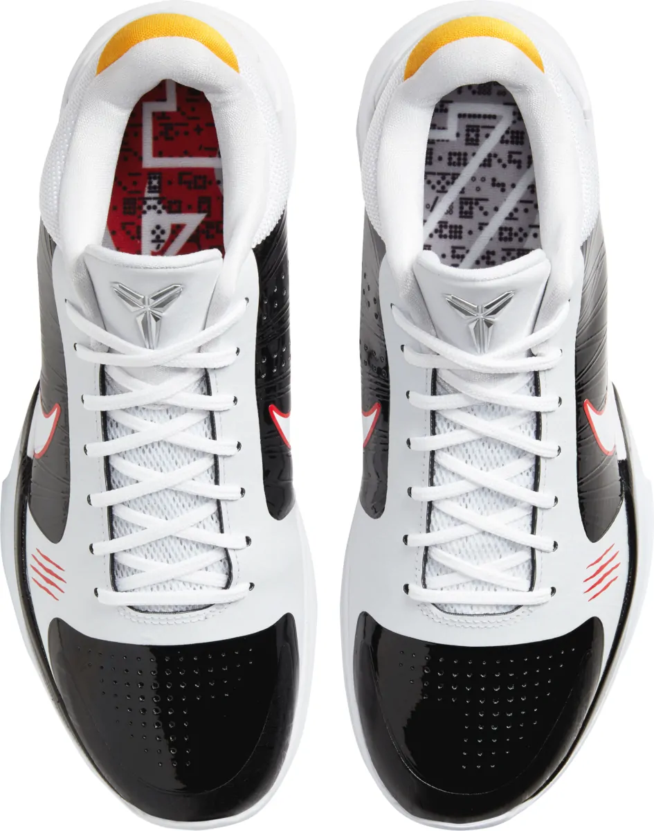 Nike White Leather And Shiny Black Low Top Sneakers