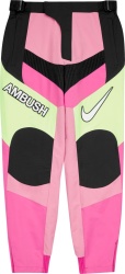 Nike X Ambush Flamingo Black And Neon Yellow Moto Pants