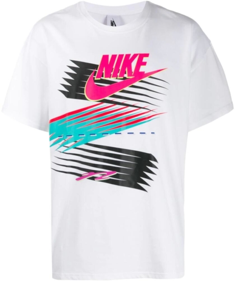Nike x Atmos Pink Logo Print White Shirt | Incorporated Style