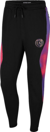 Nike X Psg Black And Purple Tie Dye Statement Joggers