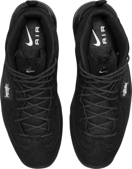 Nike X Stussy Black Wavy Canvas Sneakers