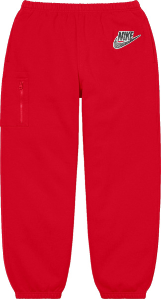 Nike X Supreme Red Cargo Sweatpants