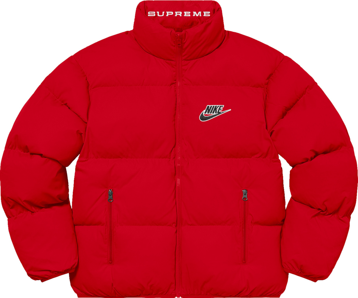 Nike x Supreme Red Reversible Puffer Jacket | Incorporated Style