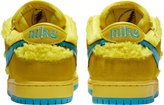 Nike Yellow Fur And Neon Blue Sneakers