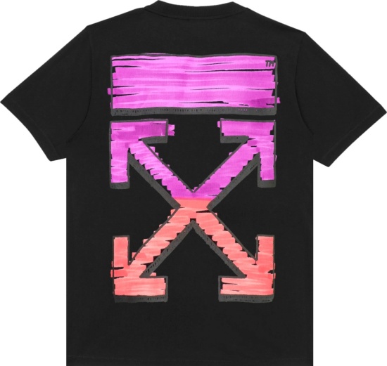 Off White Black & Pink Marker T Shirt