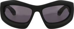 Matte Black Puffy 'Katoka' Sunglasses