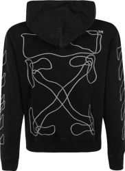 Off White Black Abstract Arrows Hoodie