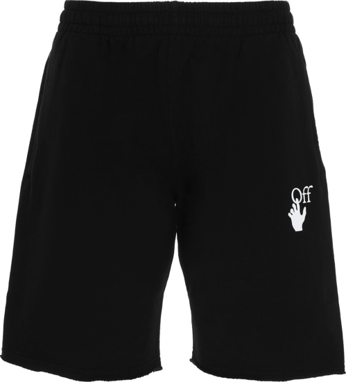 Off White Black And Fuchsia Marker Diag Logo Shorts