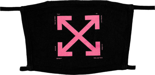 Off White Black And Pink Arrows Facemask