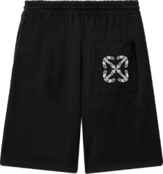 Off White Black Bandana Arrow Sweatshorts