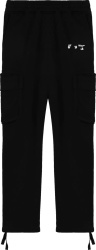 Off White Black Hands And Face Logo Cargo Sweatpants