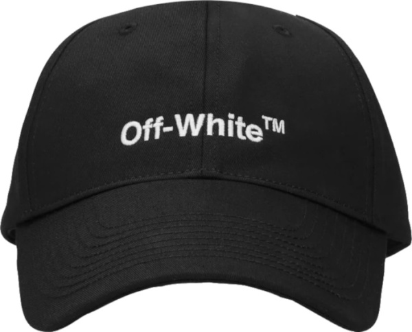 Off White Black Helvetica Logo Hat