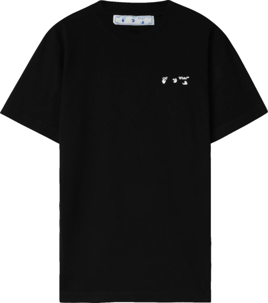 Off White Black Small Hands And Face Logo T Shirt